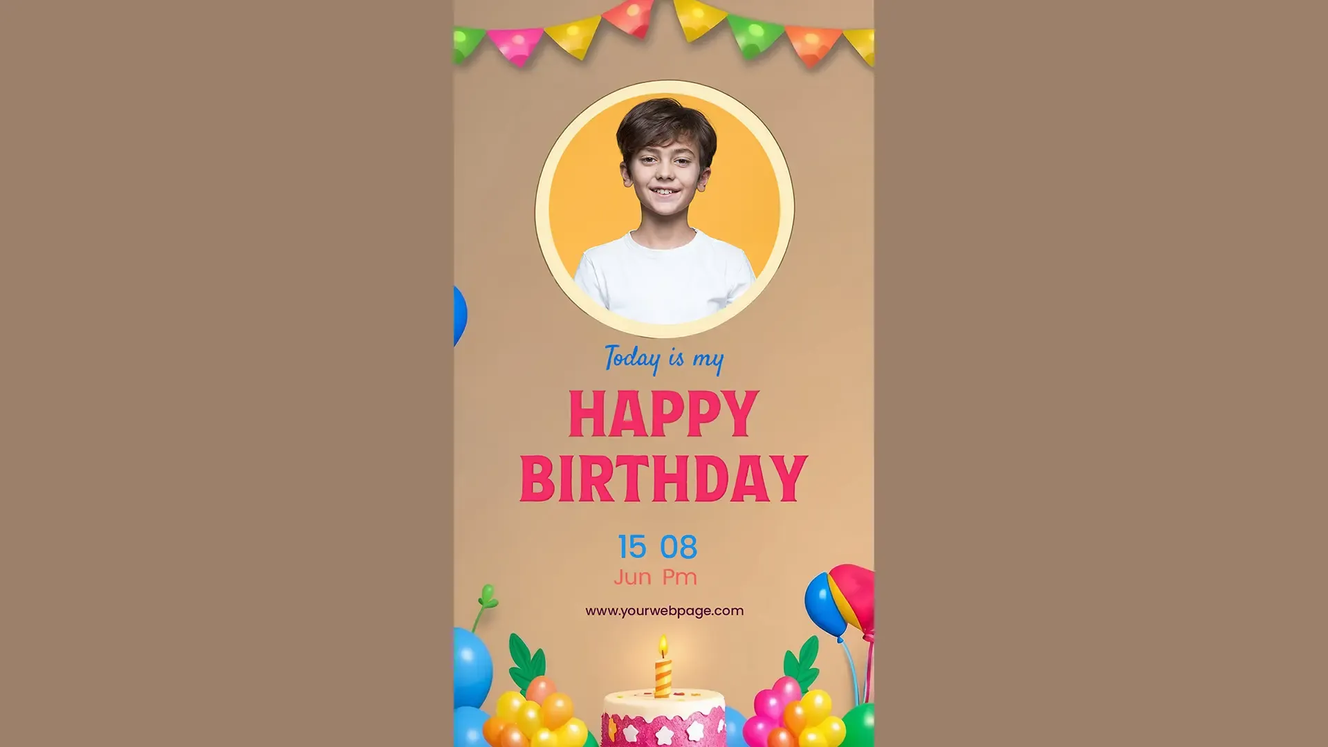 Birthday Party Celebration Invitation Card Instagram Story